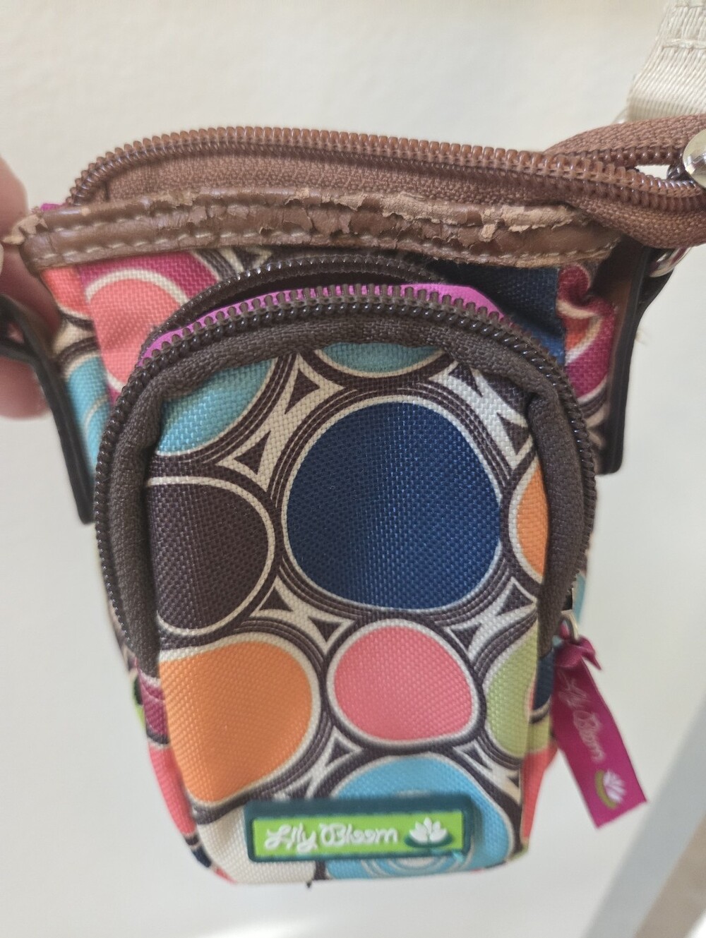 Lily Bloom Gumball Circle Pattern Mini Crossbody Purse Multi Colors Handbag